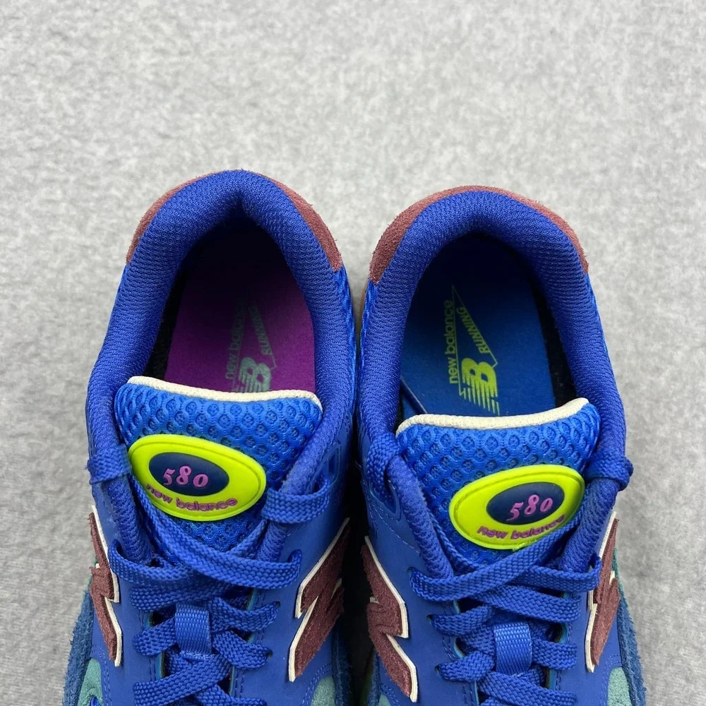 New Balance 580 Sneakers Men's 7‎ Blue Multi-Color Gum Rollbar Athletic Shoes